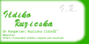 ildiko ruzicska business card